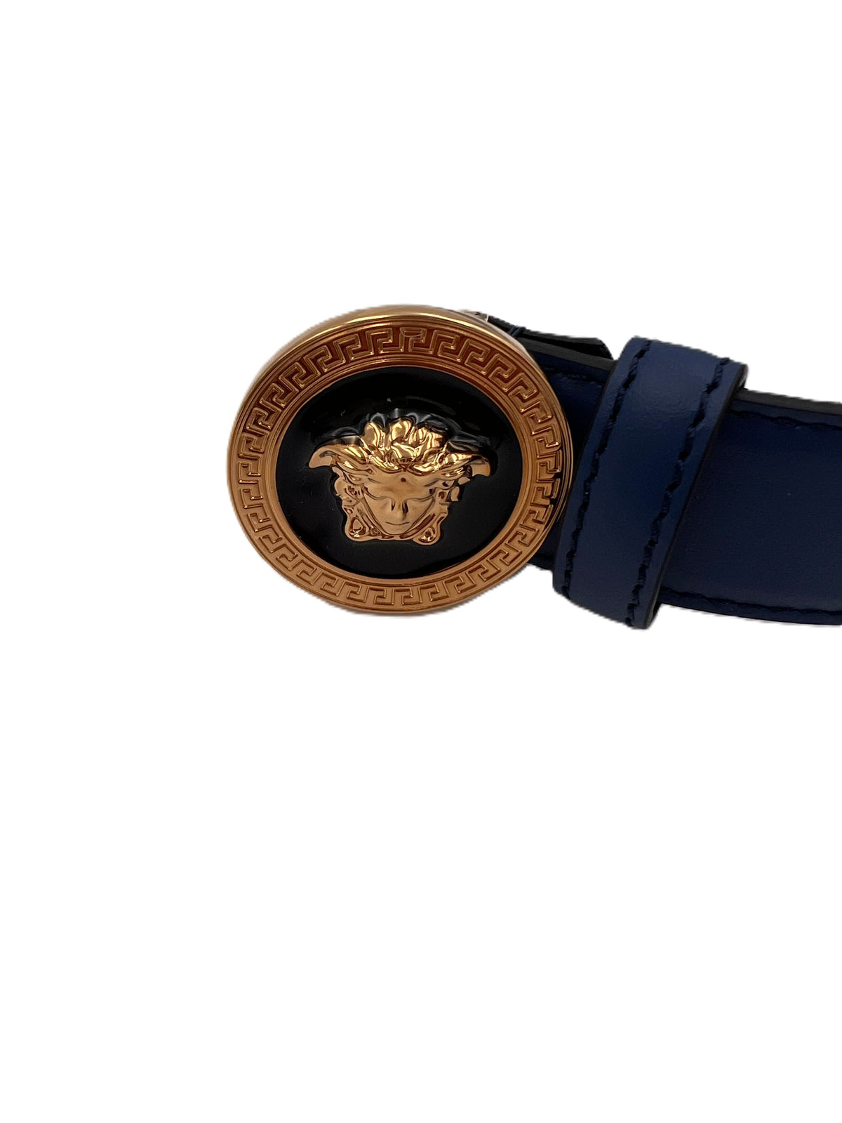 Versace Blue Leather Women's Belt