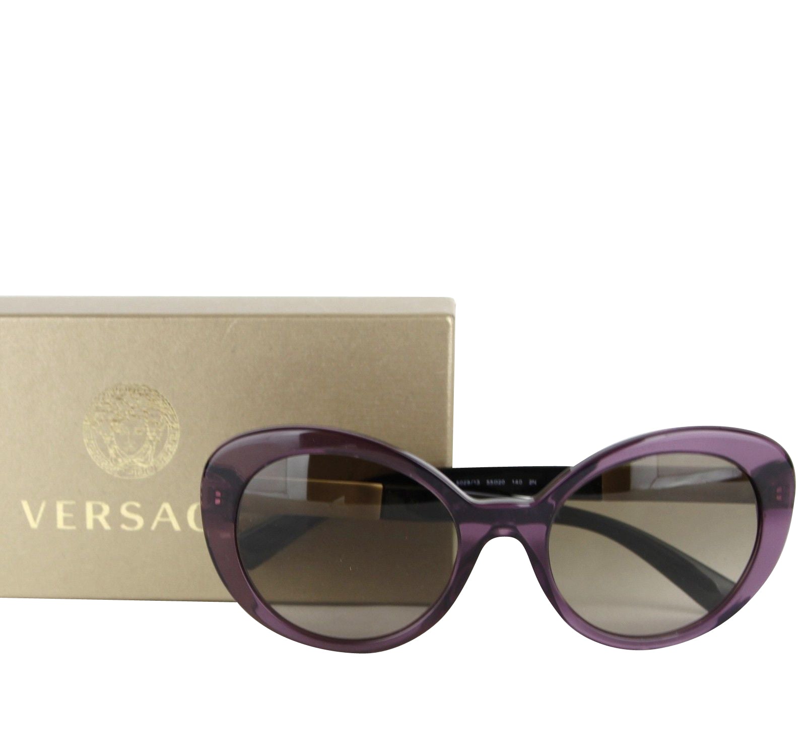 Versace Gradient Transparent Violet Metal Sunglasses