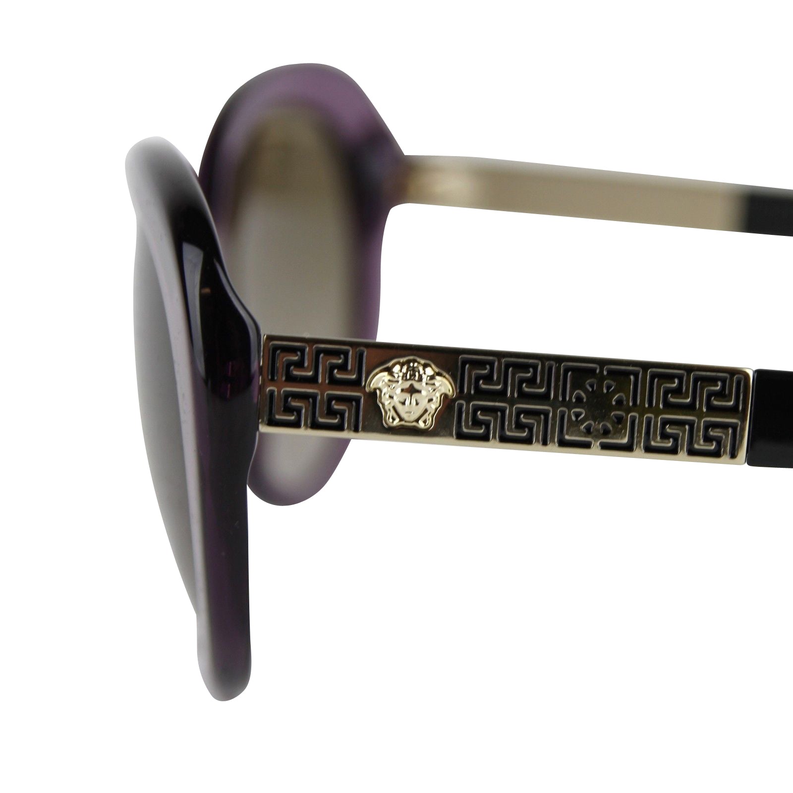 Versace Gradient Transparent Violet Metal Sunglasses