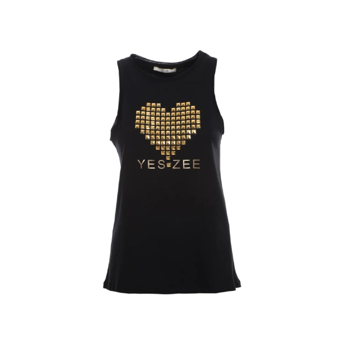 Yes Zee Studded Cotton Tank Top