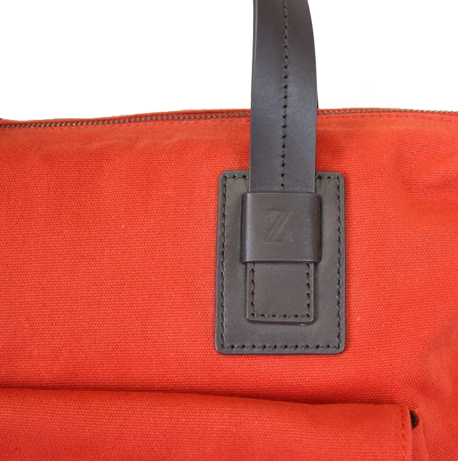 Z Zegna Unisex Canvas Messenger Bag