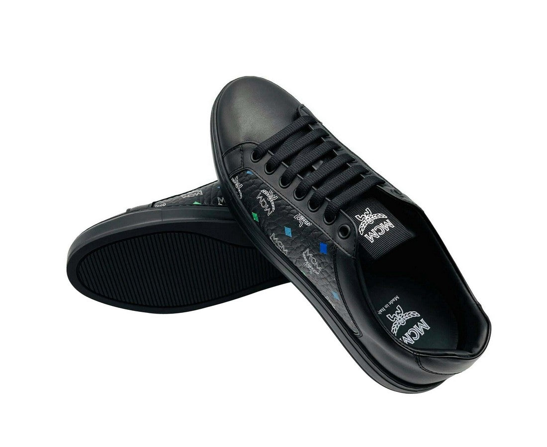 MCM Women's Black Spectrum Diamond Rainbow Logo Visetos Sneakers MES9SMM08BA (36 EU / 6 US)