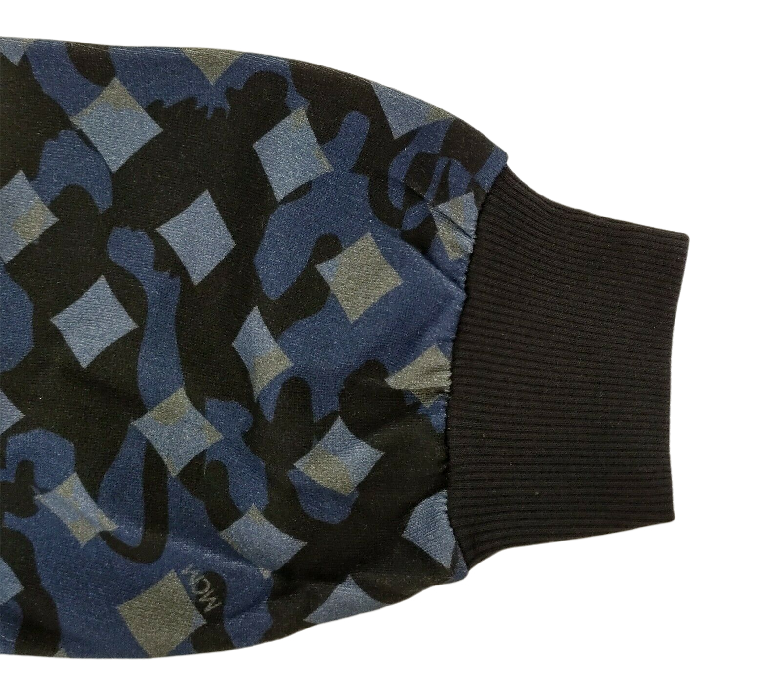 MCM Women's Blue Cotton Camo Lion Orange Nylon Hood Sweatshirt MFA9AMM14VG (Regular; L)