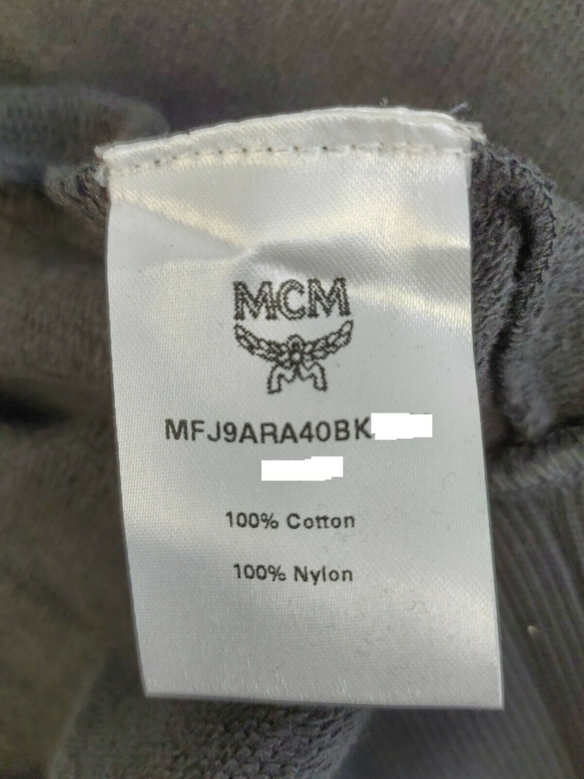 MCM Women's Black Cotton Embroidered Fringe Logo Zip Up Jacket MFJ9ARA40BK (Regular; M)