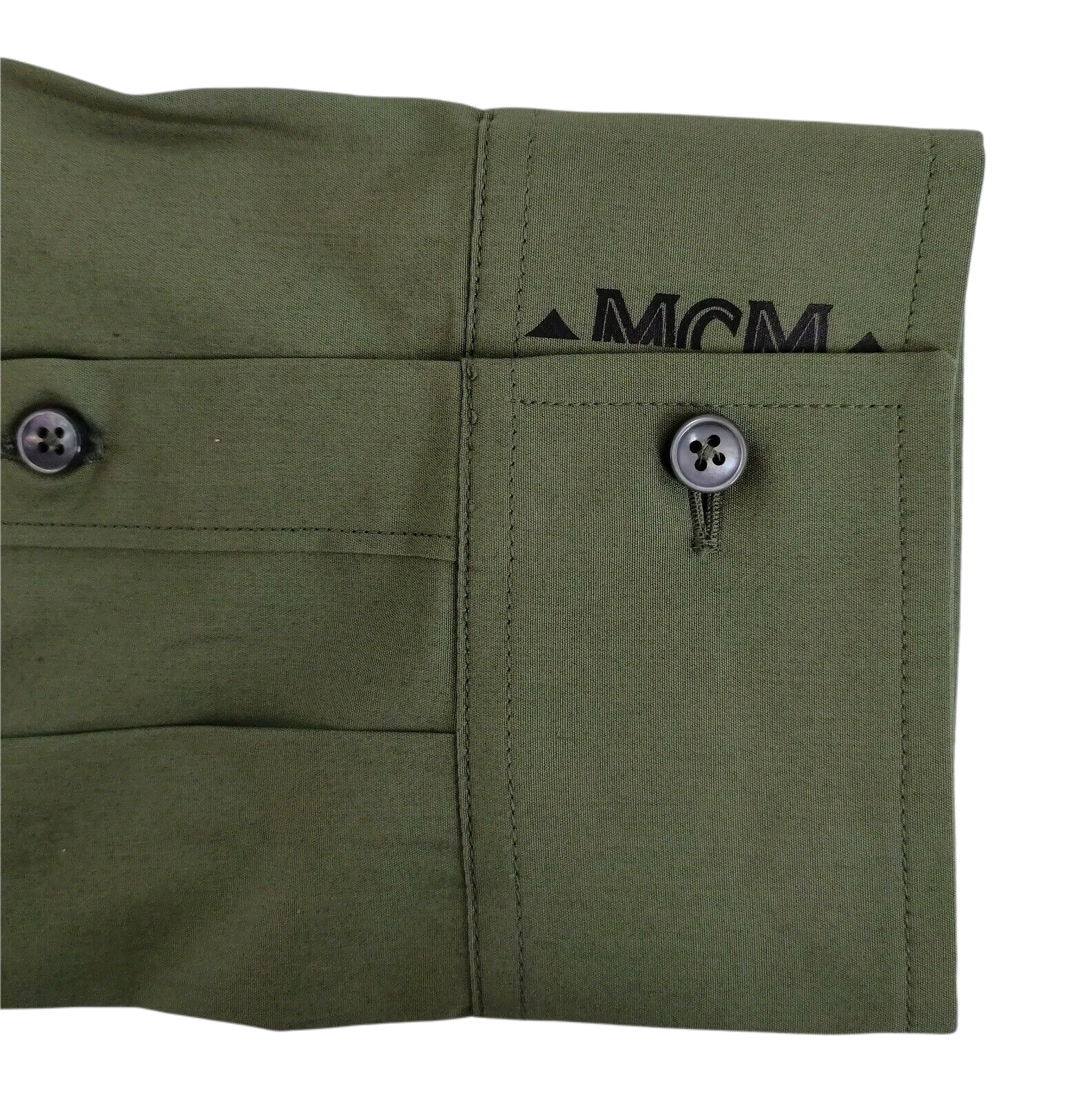 MCM Men's Winter Moss Green Cotton Button Down Dress MHH9ARA39G8 (IT 48 / US 38)