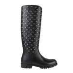 Saint Laurent Women's Black Rubber Women Rain Boots With Crystal Studs 427307 1000 (36 EU / 6 US) - LUX LAIR
