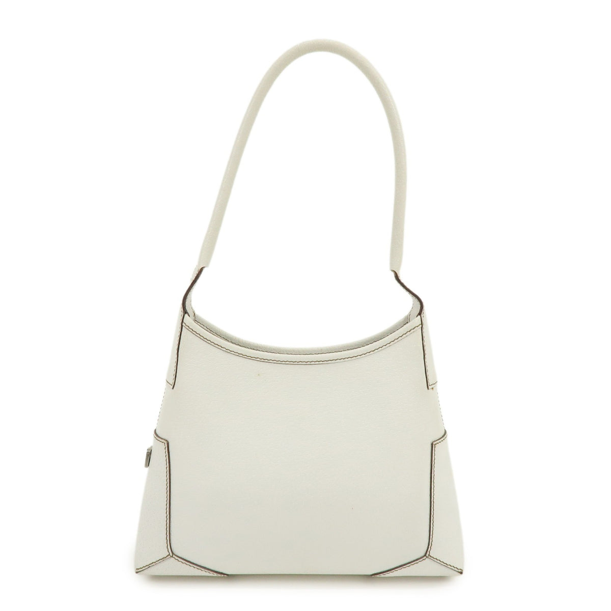 Salvatore Ferragamo Shoulder Bag Leather White Leather Shoulder Bag Bag (Pre-Owned)
