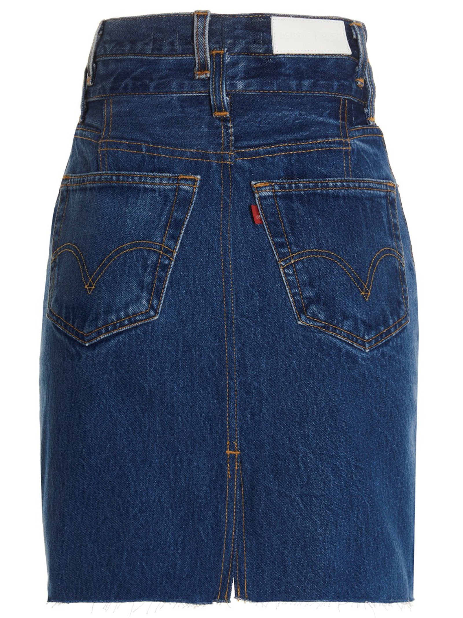 Re/Done Women's Double Waisted Pencil Re Done X Levis Skirt