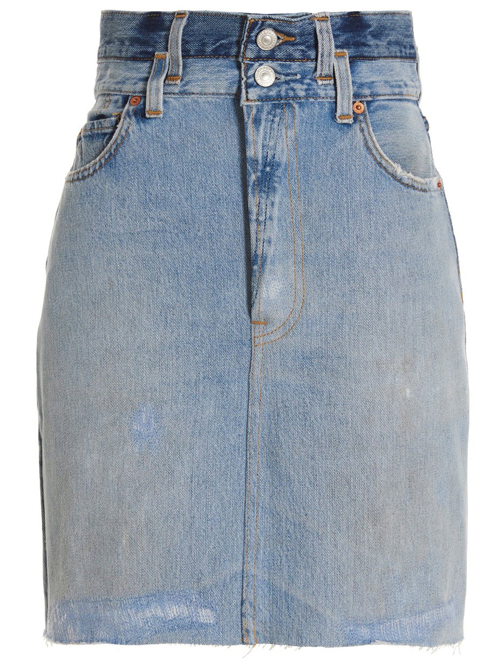 Re/Done Women's Double Waisted Pencil Re Done X Levis Skirt