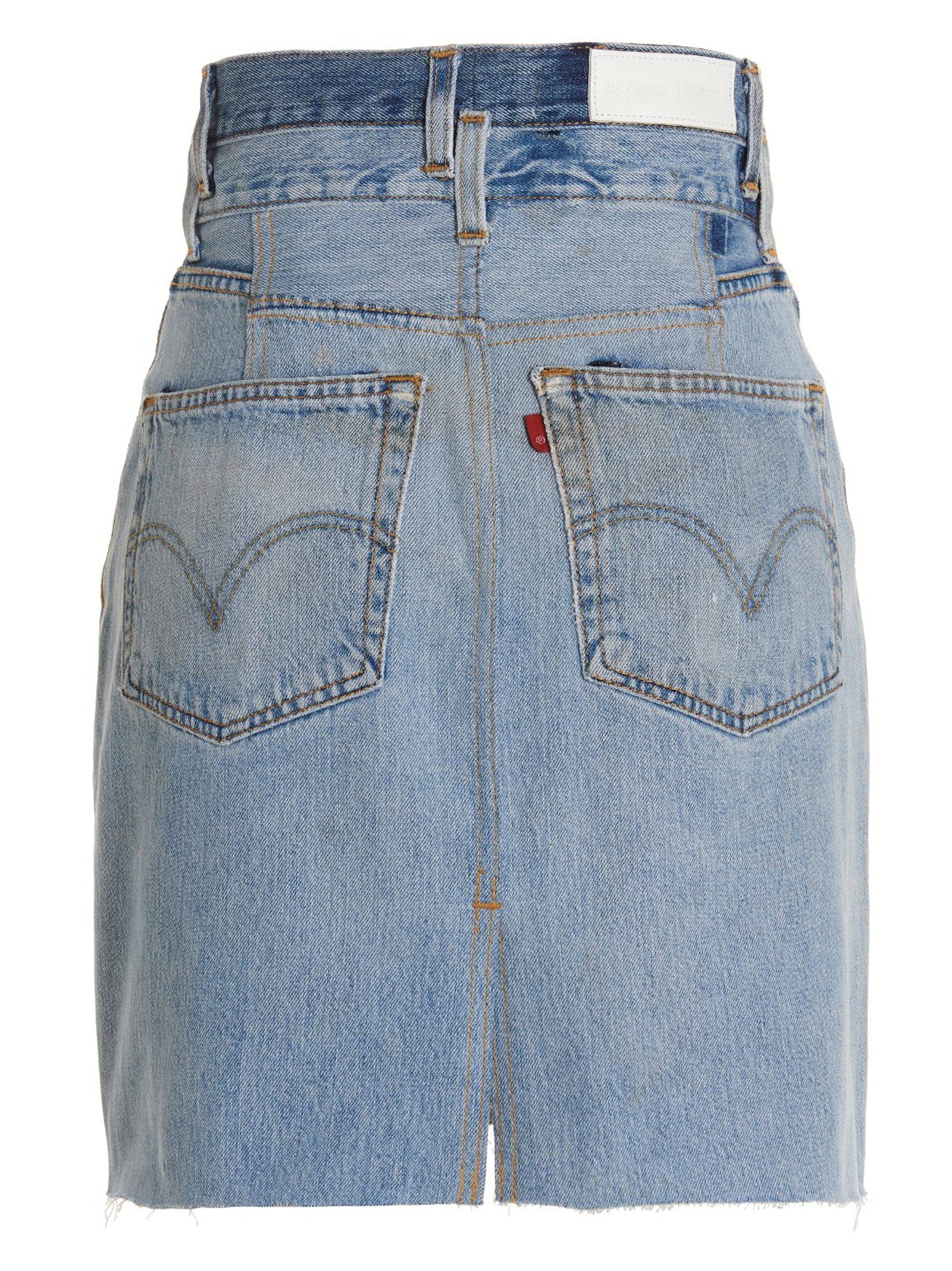 Re/Done Women's Double Waisted Pencil Re Done X Levis Skirt