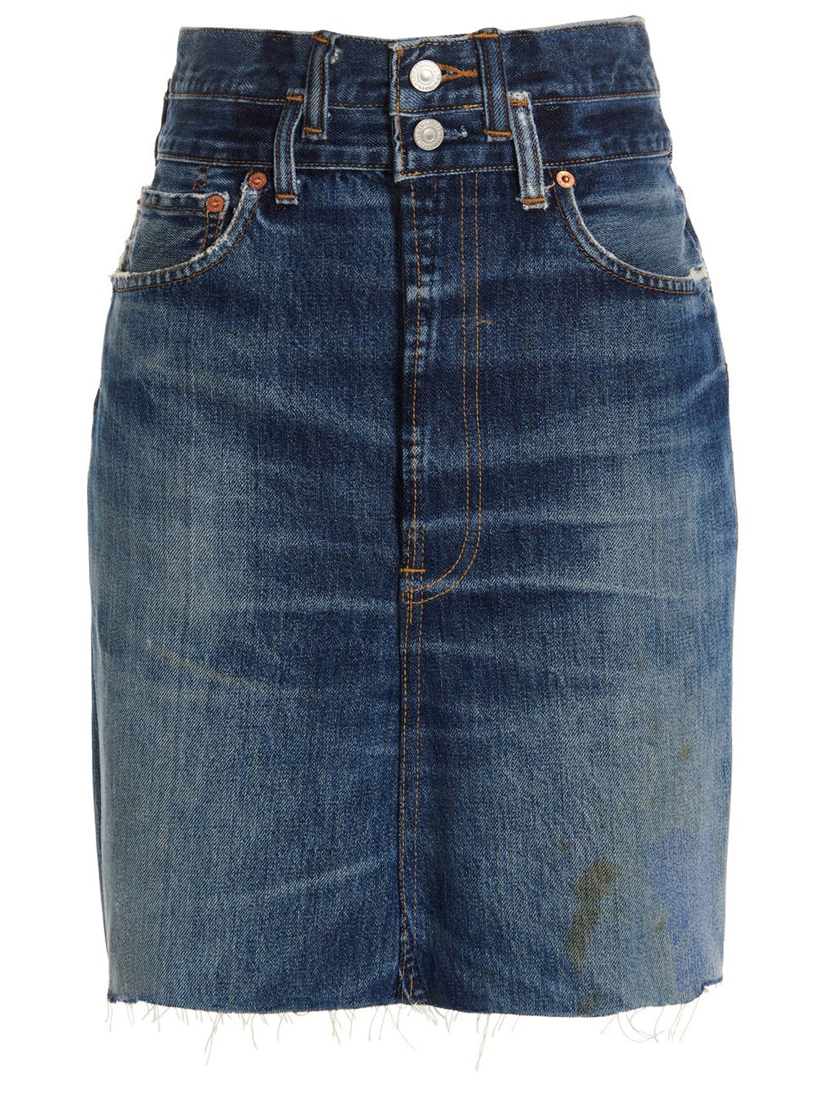 Re/Done Women's Double Waisted Pencil Re Done X Levis Skirt