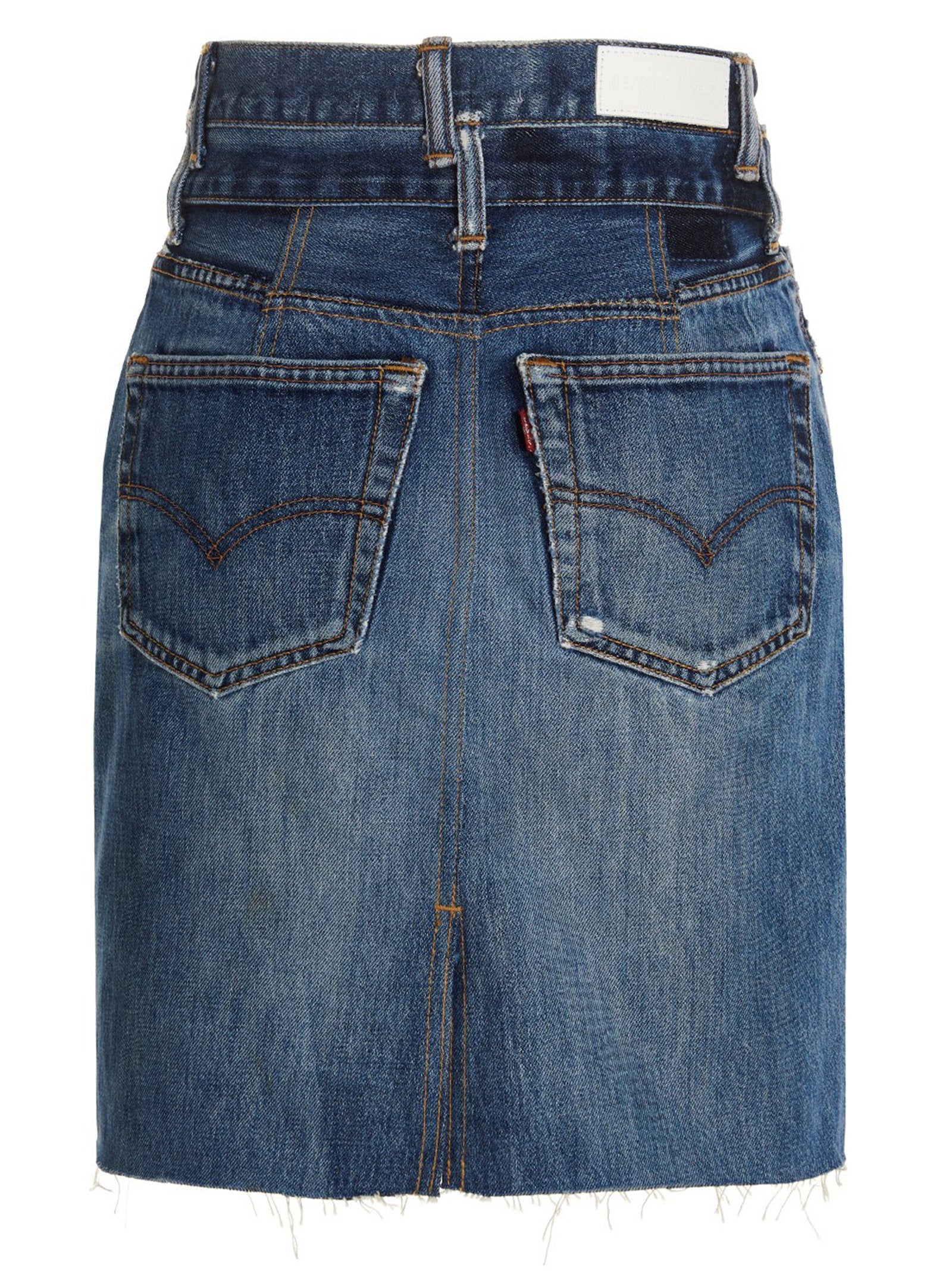 Re/Done Women's Double Waisted Pencil Re Done X Levis Skirt