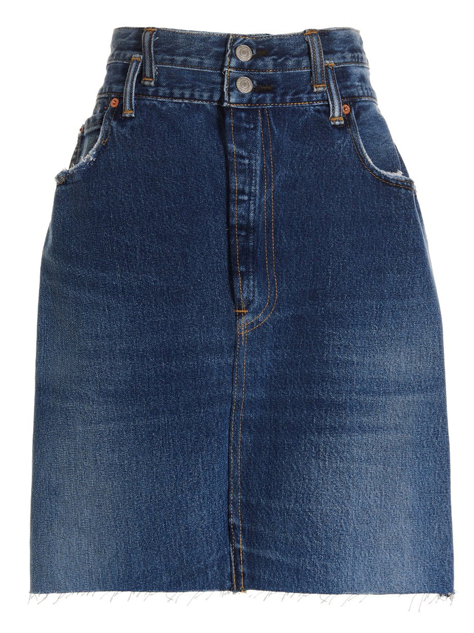 Re/Done Women's Double Waisted Pencil Re Done X Levis Skirt