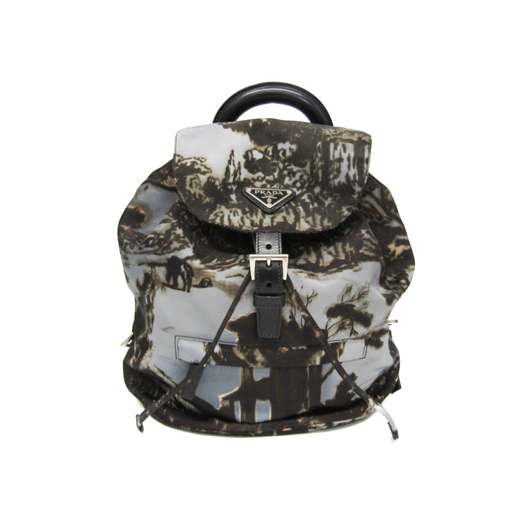 Prada Camouflage Tessuto Multicolour Nylon Backpack Bag (Pre-Owned)