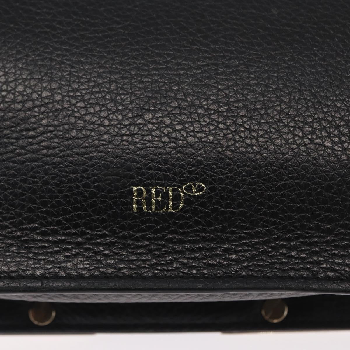 Valentino Garavani Chain Flap Leather Black Leather Shoulder Bag Bag (Pre-Owned)