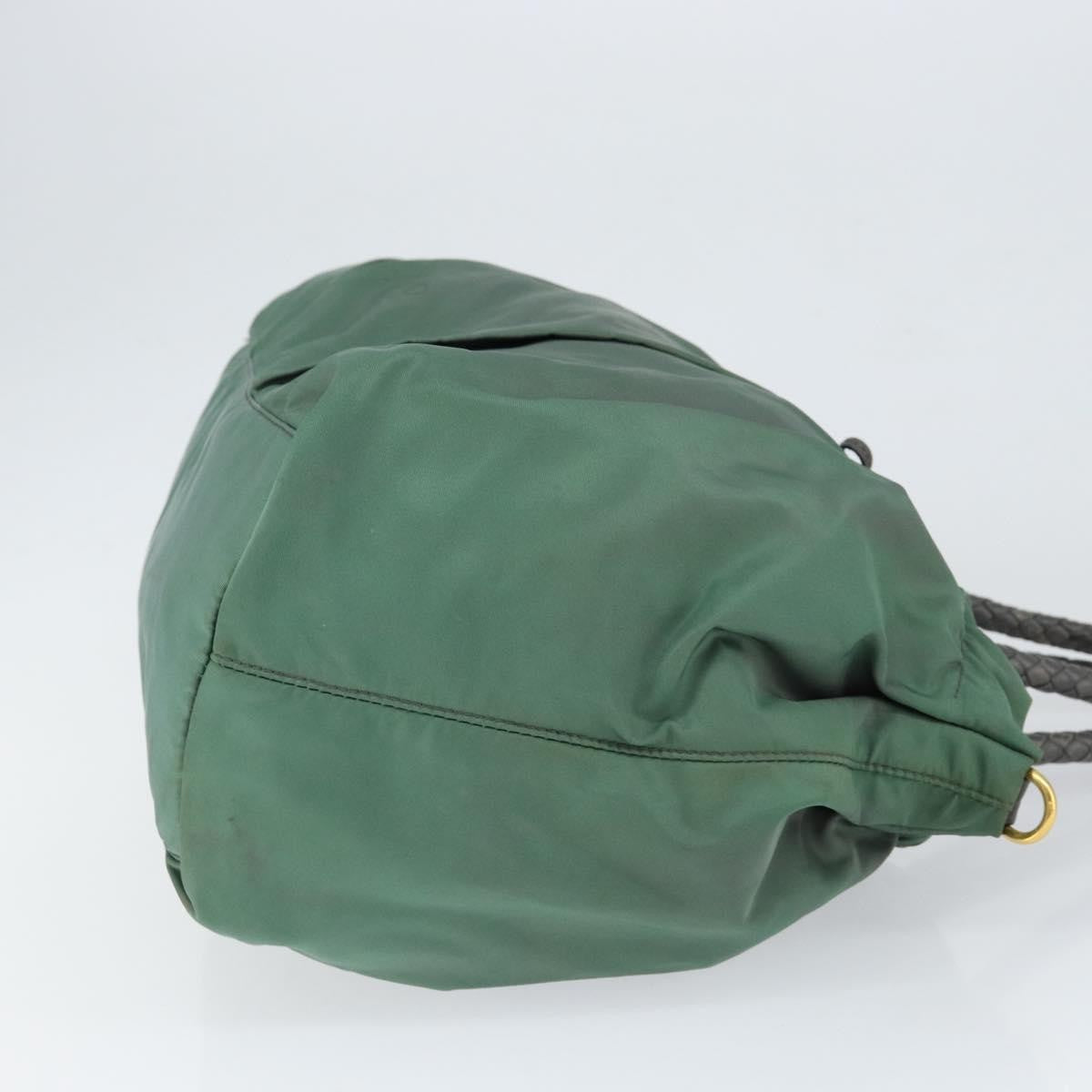 Prada Convertible Bow Tessuto Green Nylon Tote Bag Bag (Pre-Owned)