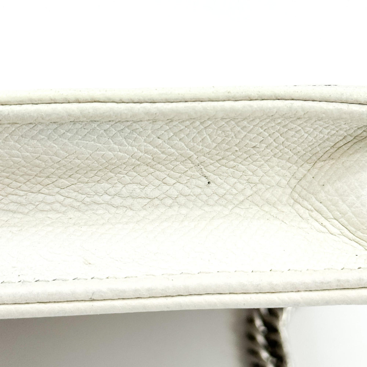 Balenciaga Bb Graffiti Chain Leather White Leather Crossbody Bag Bag (Pre-Owned)