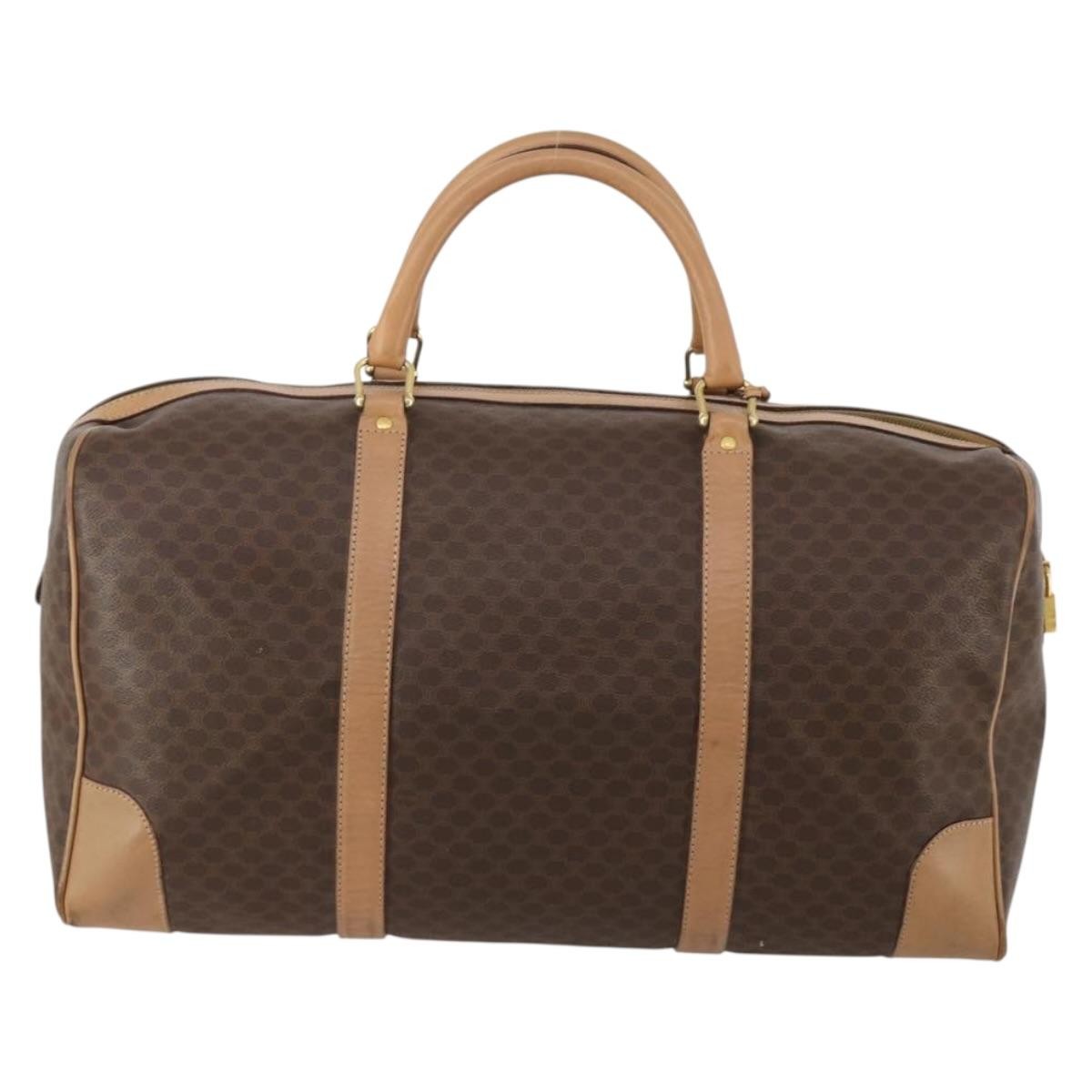 Celine Vintage Canvas Brown Canvas Travel Bag Bag (Pre-Owned)