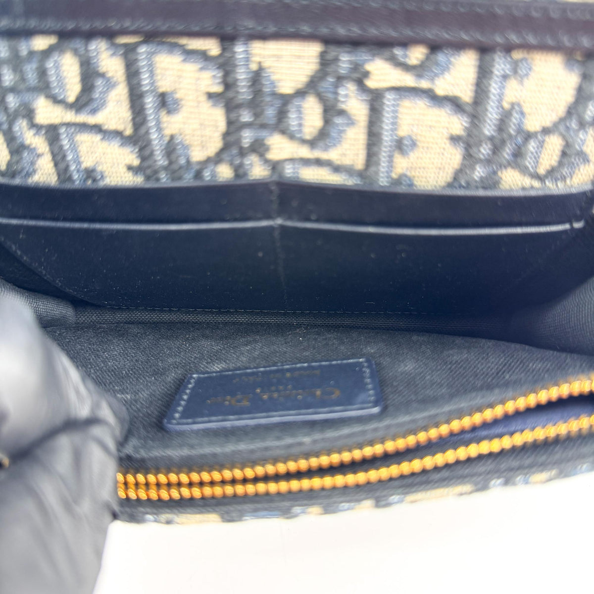 Christian Dior 30 Montaigne 2-In-1 Oblique Canvas Navy Canvas Clutche & Pouche Bag (Pre-Owned)