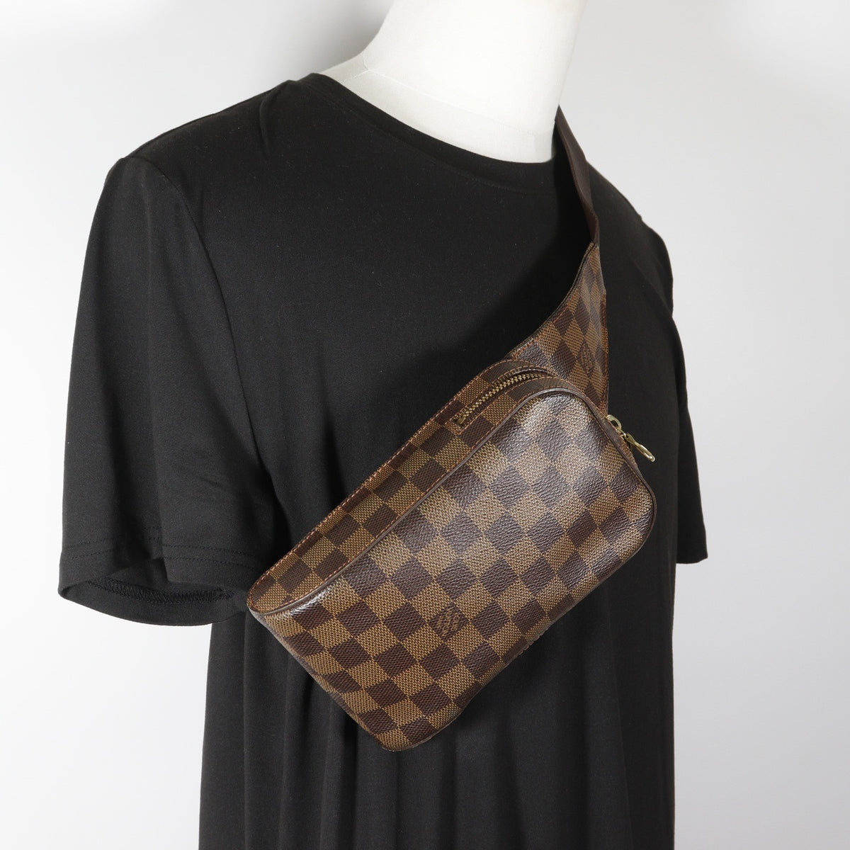 Louis Vuitton Geronimos Damier Brown Canvas Clutche & Pouche Bag (Pre-Owned)