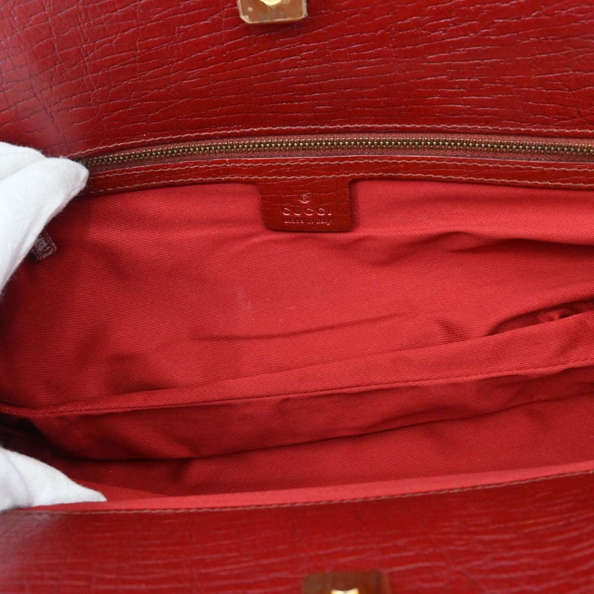 Gucci Horsebit Bracket Gg Canvas Red Canvas Tote Bag Bag (Pre-Owned)