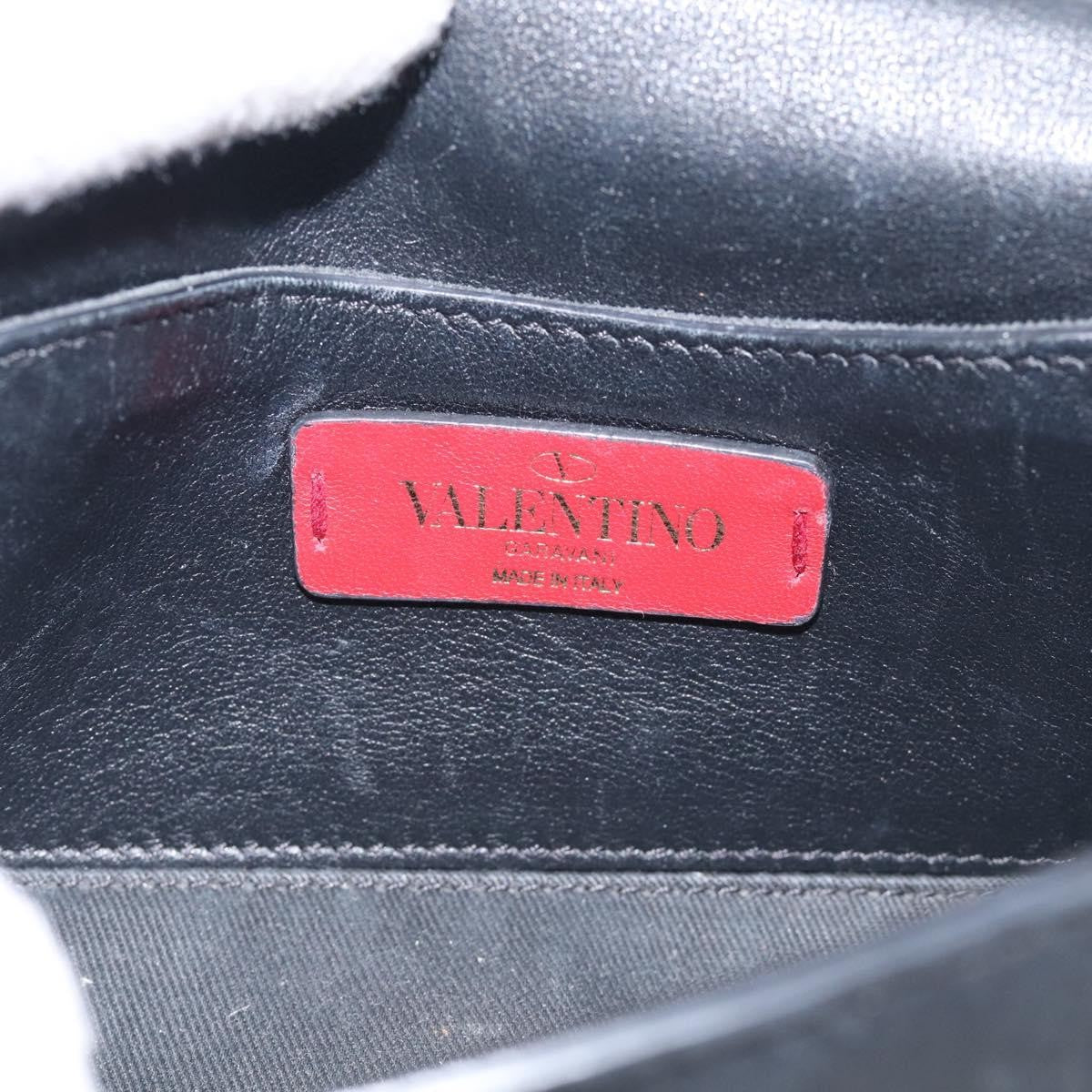 Valentino Garavani Rockstud Flip Lock Flap Leather Black Leather Handbag (Pre-Owned)