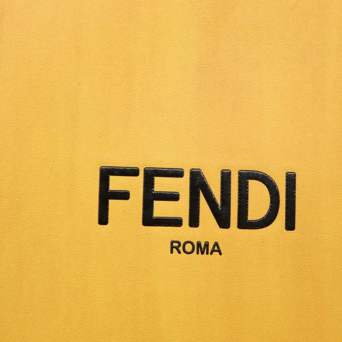 Fendi Pack Shopping Tote Leather Yellow Leather Handbag (Pre-Owned)