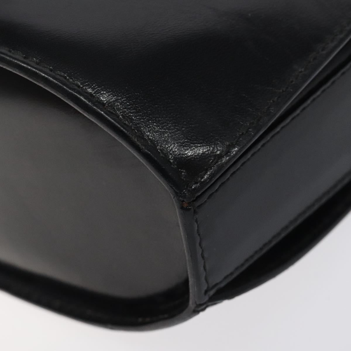 Bally Vintage Leather Black Leather Shoulder Bag Bag (Pre-Owned)