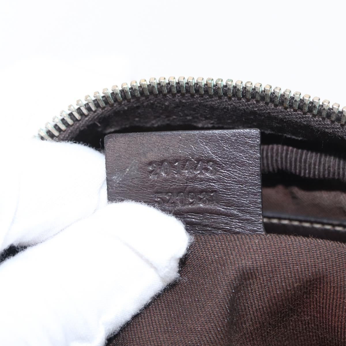 Gucci Front Zip Messenger Gg Coated Canvas Beige Canvas Shoulder Bag Bag (Pre-Owned)