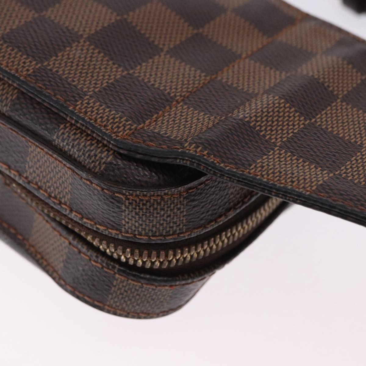 Louis Vuitton Geronimos Waist Damier Ebene Brown Canvas Shoulder Bag Bag (Pre-Owned)