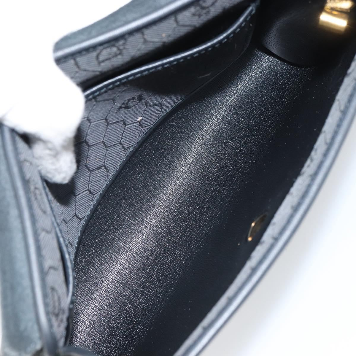 Christian Dior Vintage Honeycomb Flap Coated Canvas Black Pvc Shoulder Bag Bag (Pre-Owned)