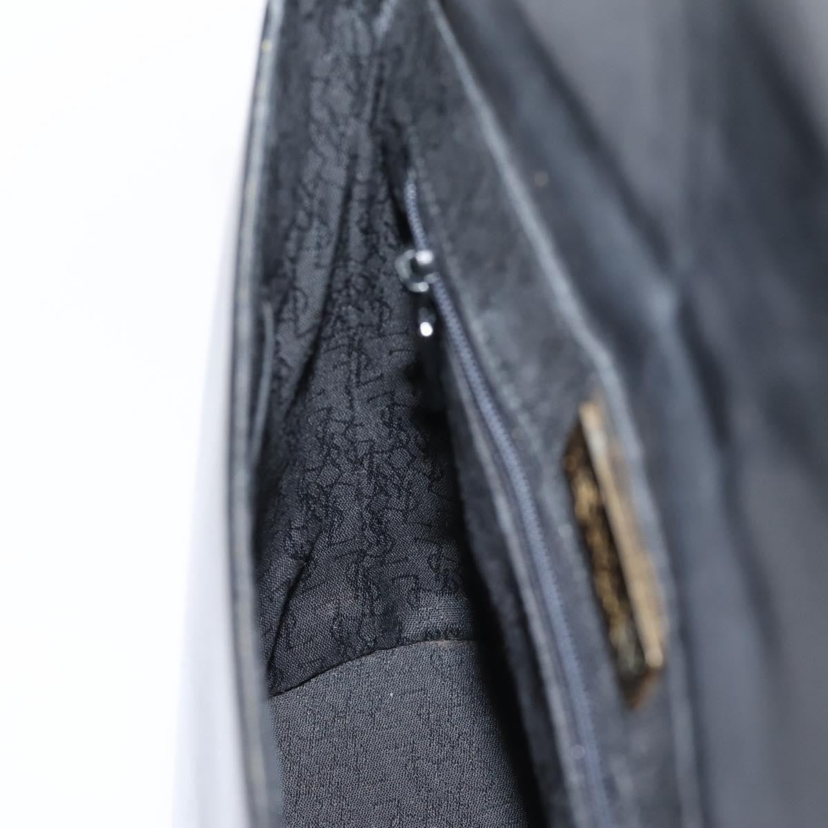 Saint Laurent Vintage Shoulder Bag Leather Black Leather Shoulder Bag Bag (Pre-Owned)