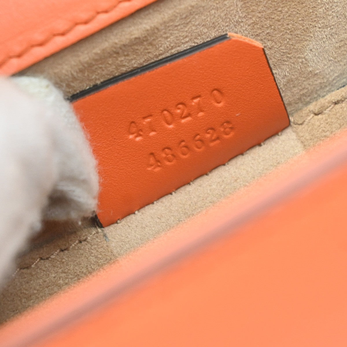 Gucci Sylvie Leather Orange Leather Handbag (Pre-Owned)
