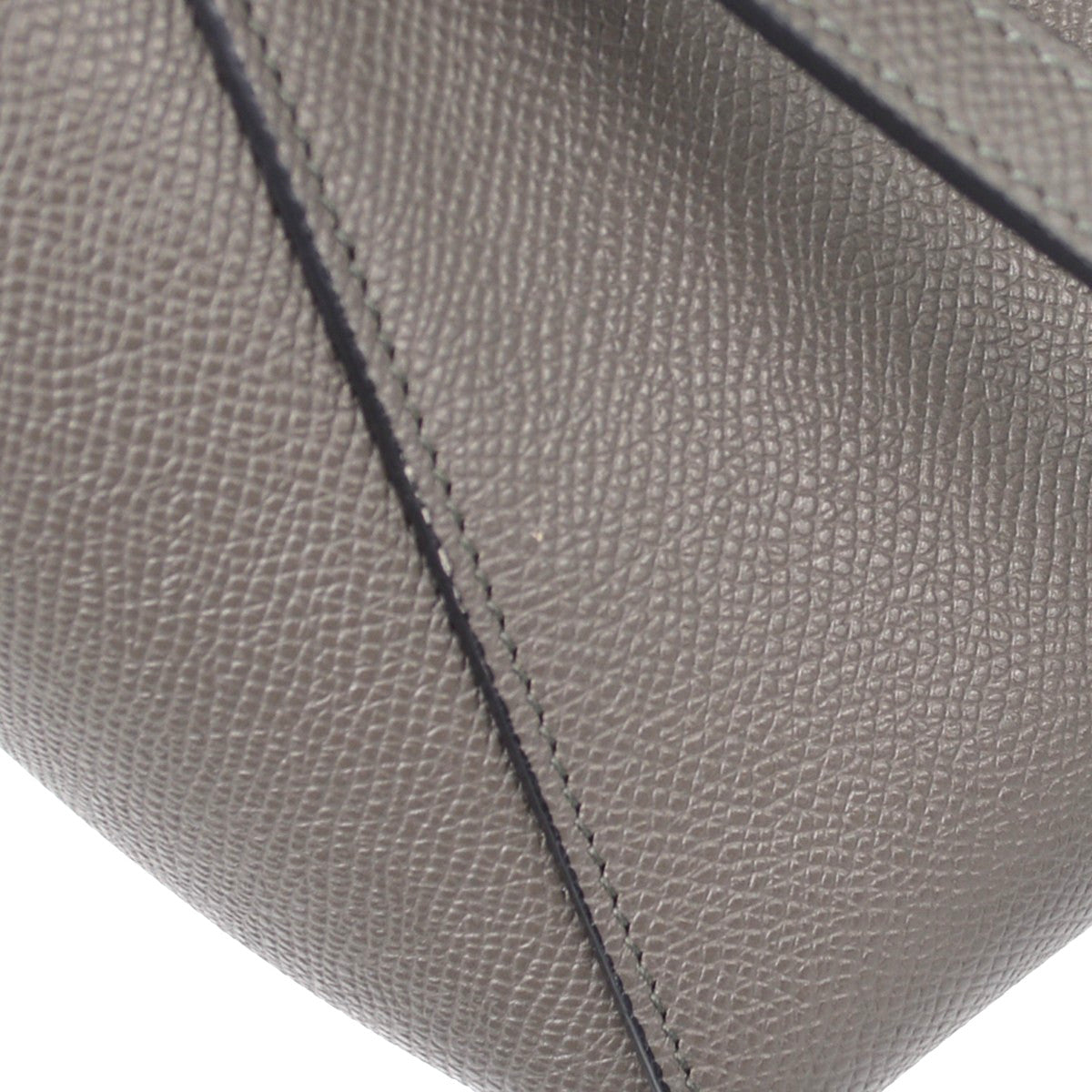 Celine Belt Textured Leather Gray Leather Handbag (Pre-Owned)