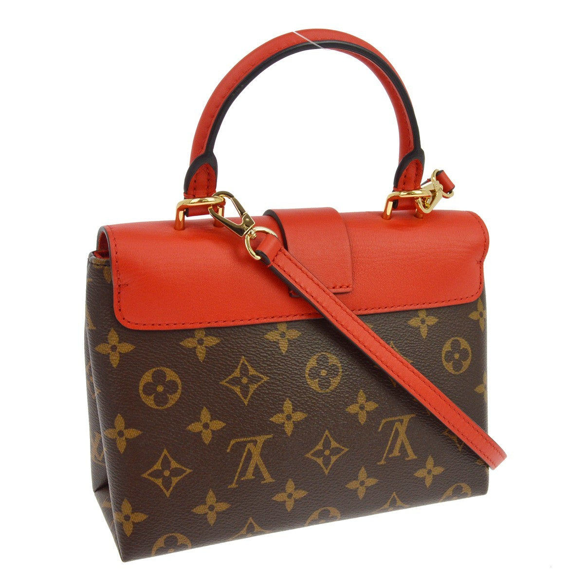 Louis Vuitton Locky Monogram Canvas With Leather Brown Canvas Handbag (Pre-Owned)