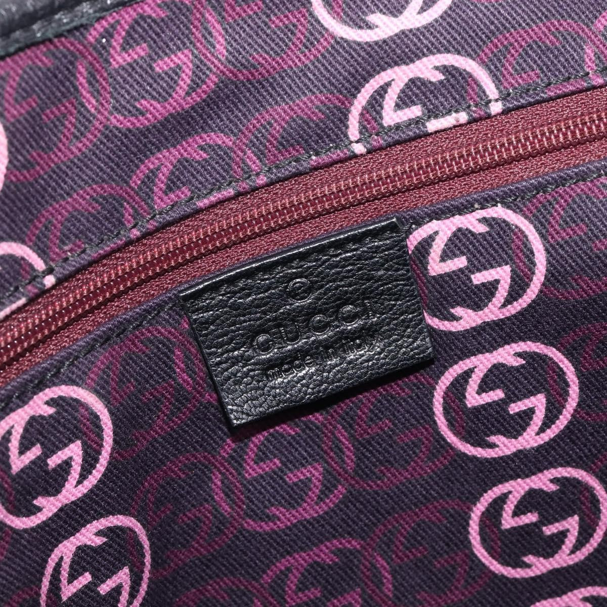 Gucci Princy Leather Black Leather Tote Bag Bag (Pre-Owned)