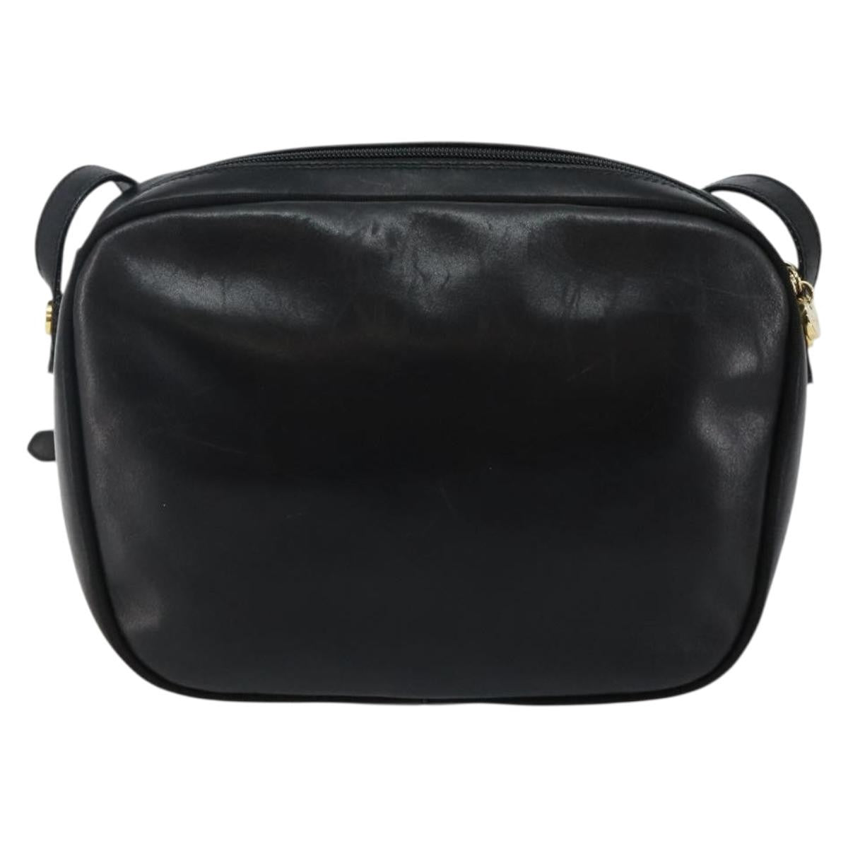 Salvatore Ferragamo Vala Leather Black Leather Shoulder Bag Bag (Pre-Owned)