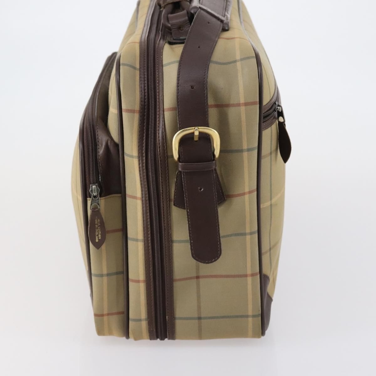Burberry Nova Check Boston Canvas Beige Canvas Travel Bag Bag (Pre-Owned)