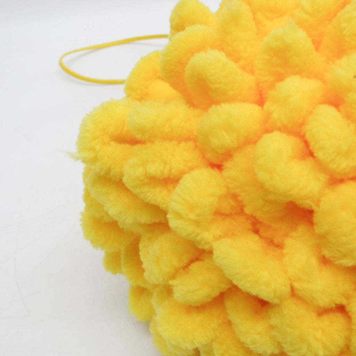 Bottega Veneta The Wave Twisted Chenille Yellow Textile Clutche & Pouche Bag (Pre-Owned)