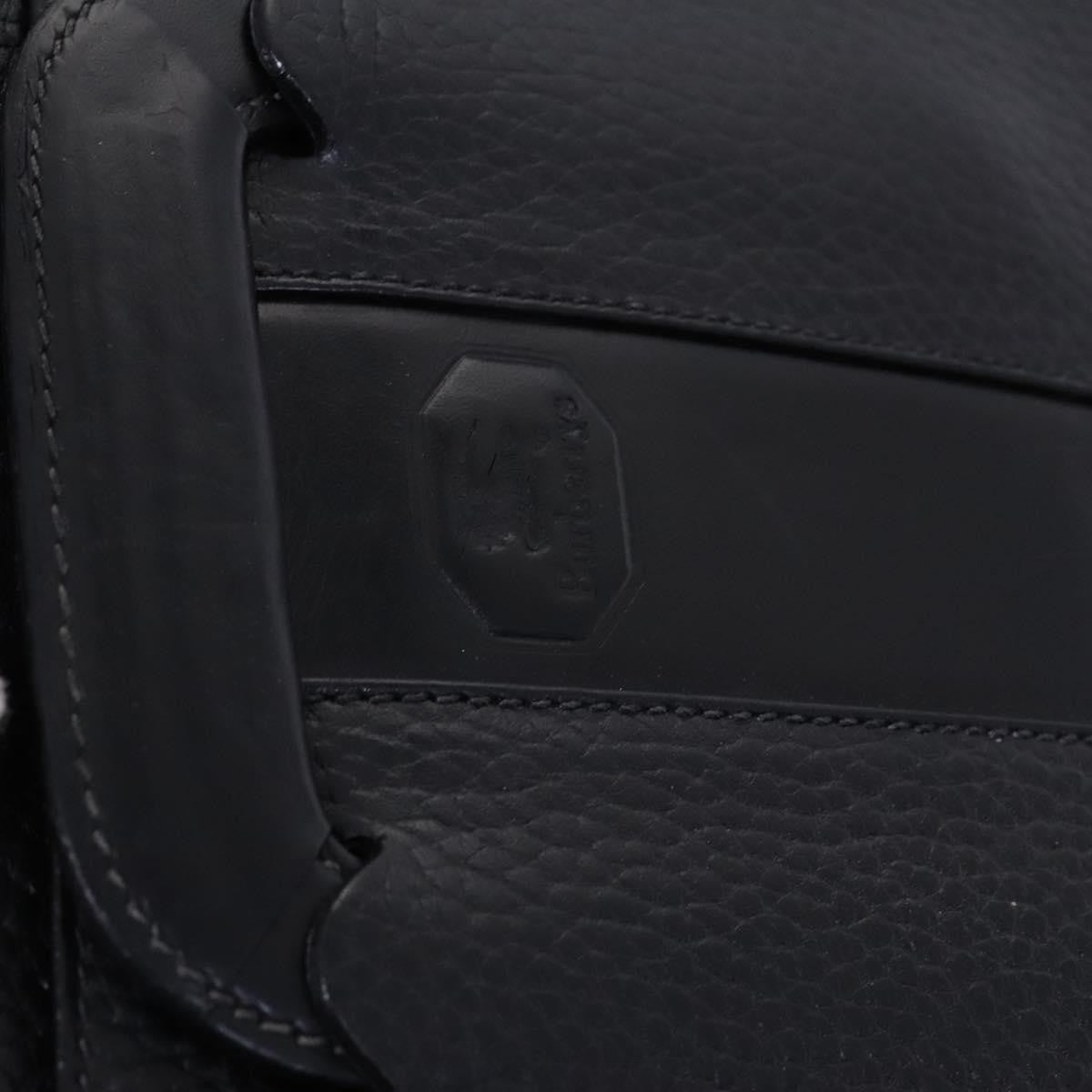 Burberry Vintage Leather Black Leather Briefcase Bag (Pre-Owned)