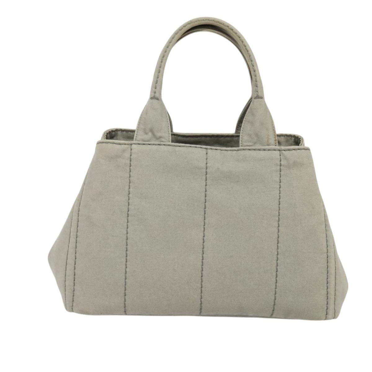 Prada Canapa Tote Canvas Gray Canvas Bag (Pre-Owned)