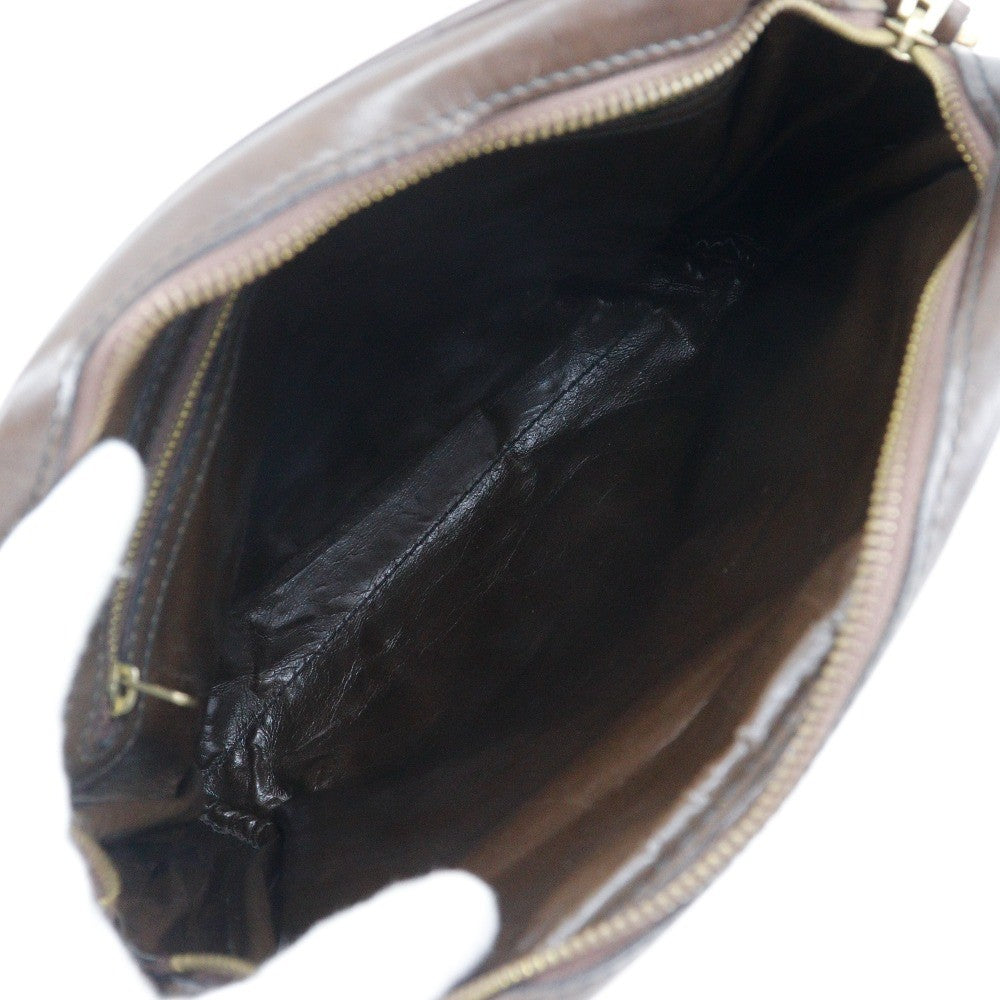 Fendi Logo Zucca Zucca Brown Canvas Shoulder Bag Bag (Pre-Owned)