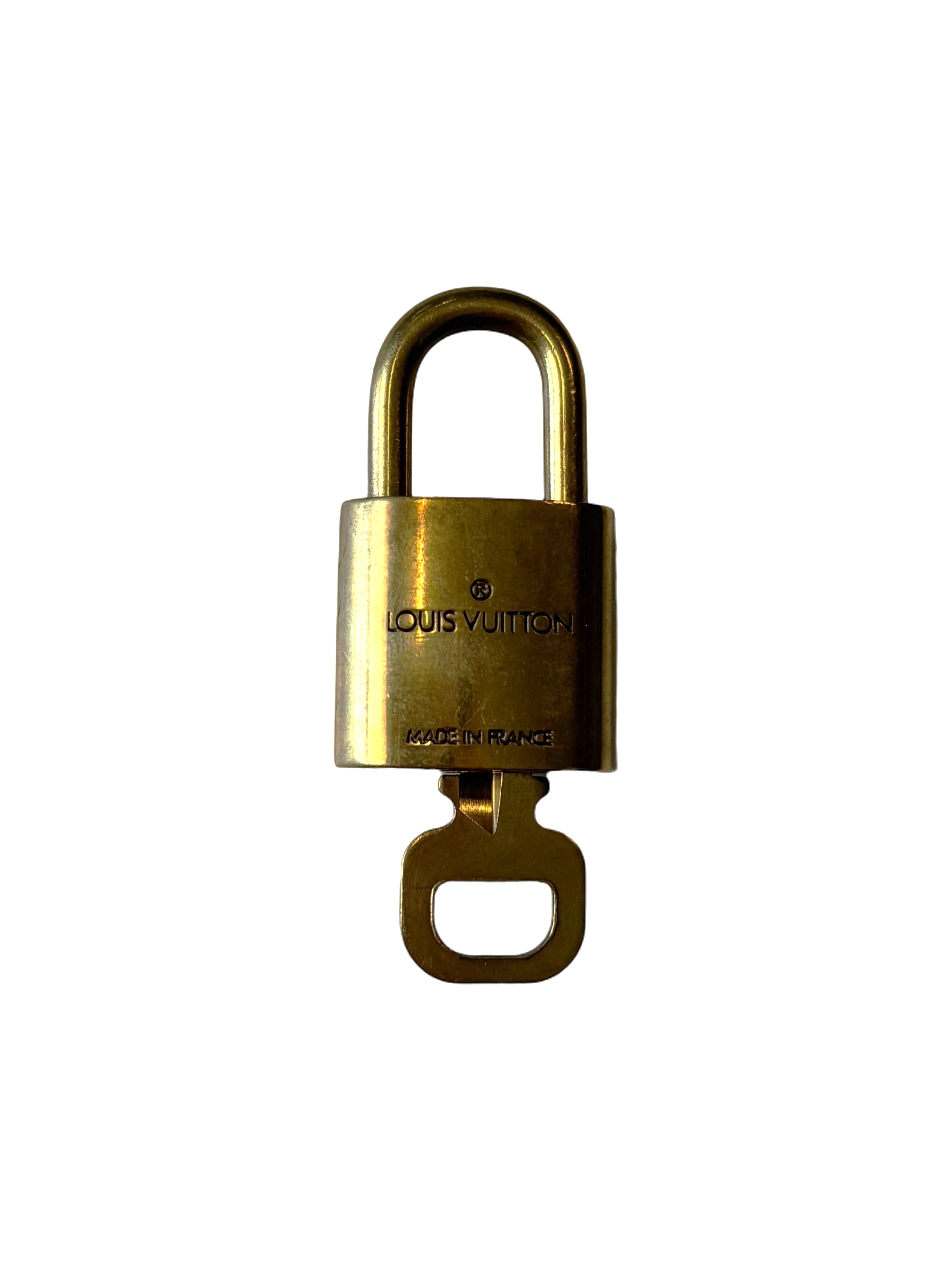 Louis Vuitton Padlock And Key Logo Metal Gold Metal Charms And Keychains Accessory (Pre-Owned)