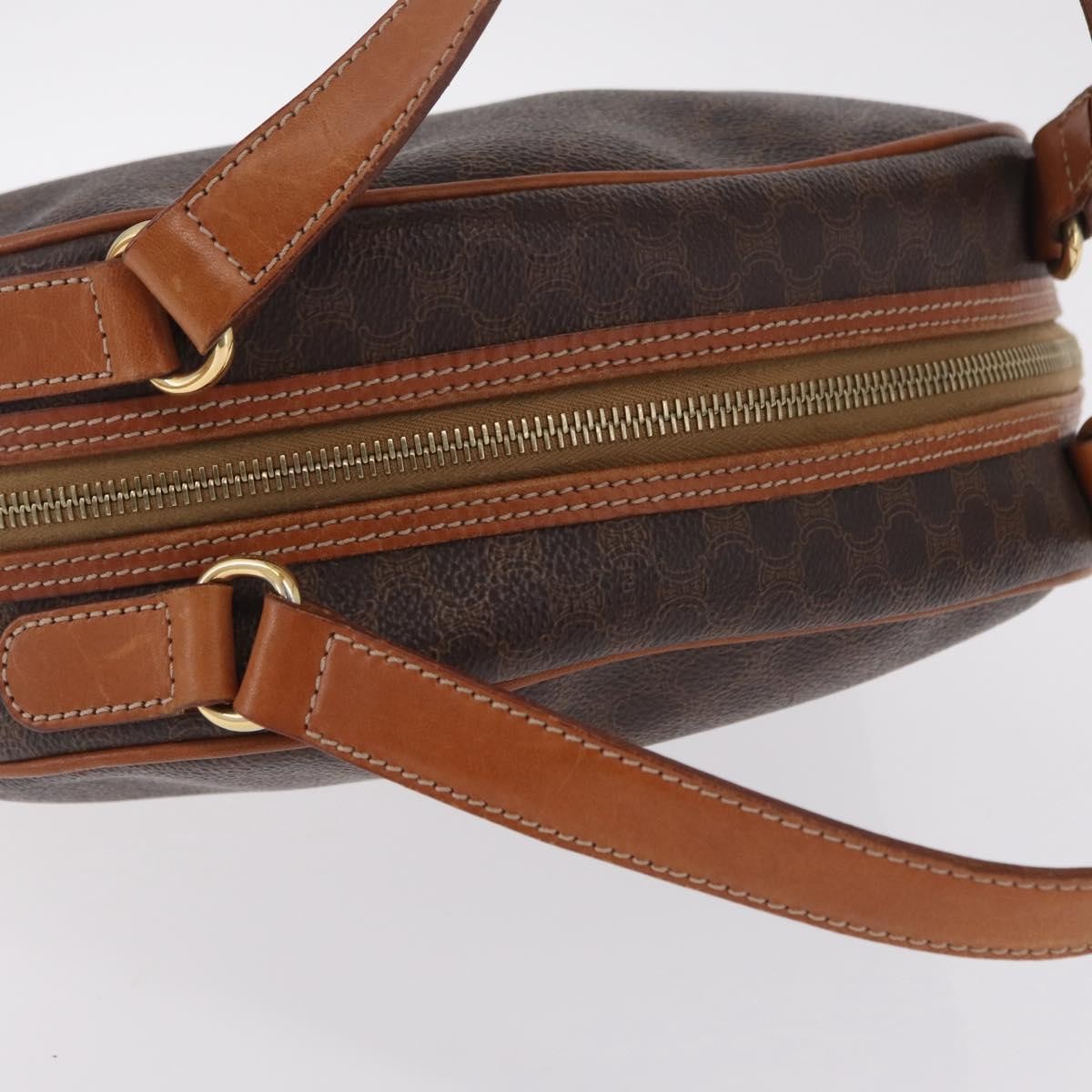 Celine Vintage Handbag Toile Céline Brown Canvas Handbag (Pre-Owned)