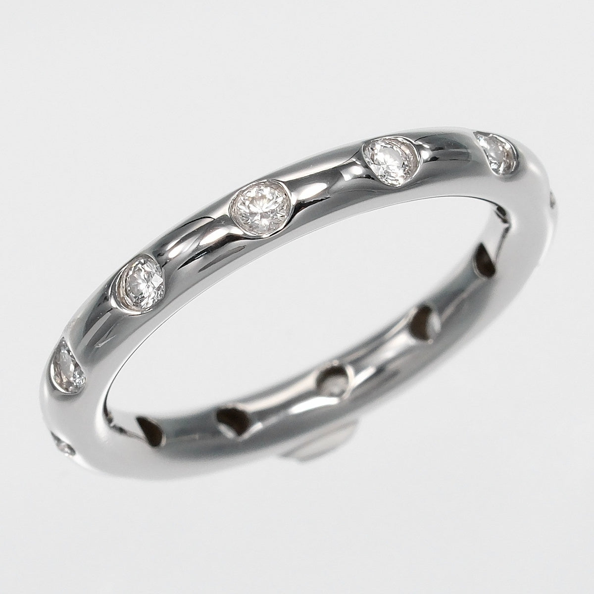 Tiffany & Co. Dots 950 Platinum Silver Platinum Ring Jewelry (Pre-Owned)