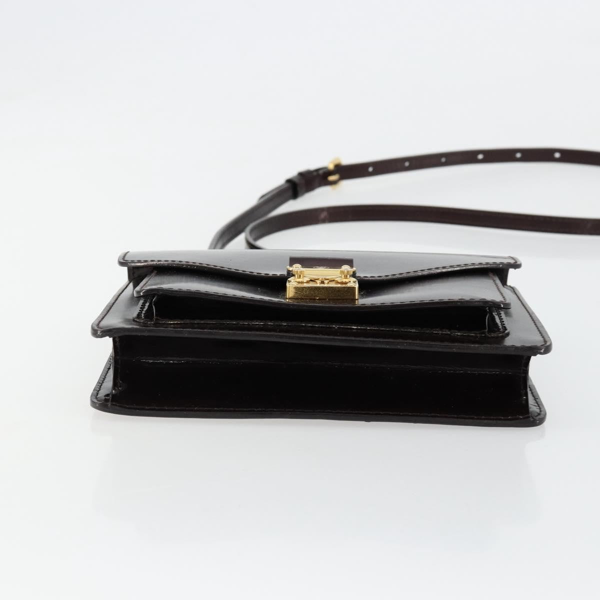 Louis Vuitton Monceau Vernis Burgundy Patent_Leather Handbag (Pre-Owned)