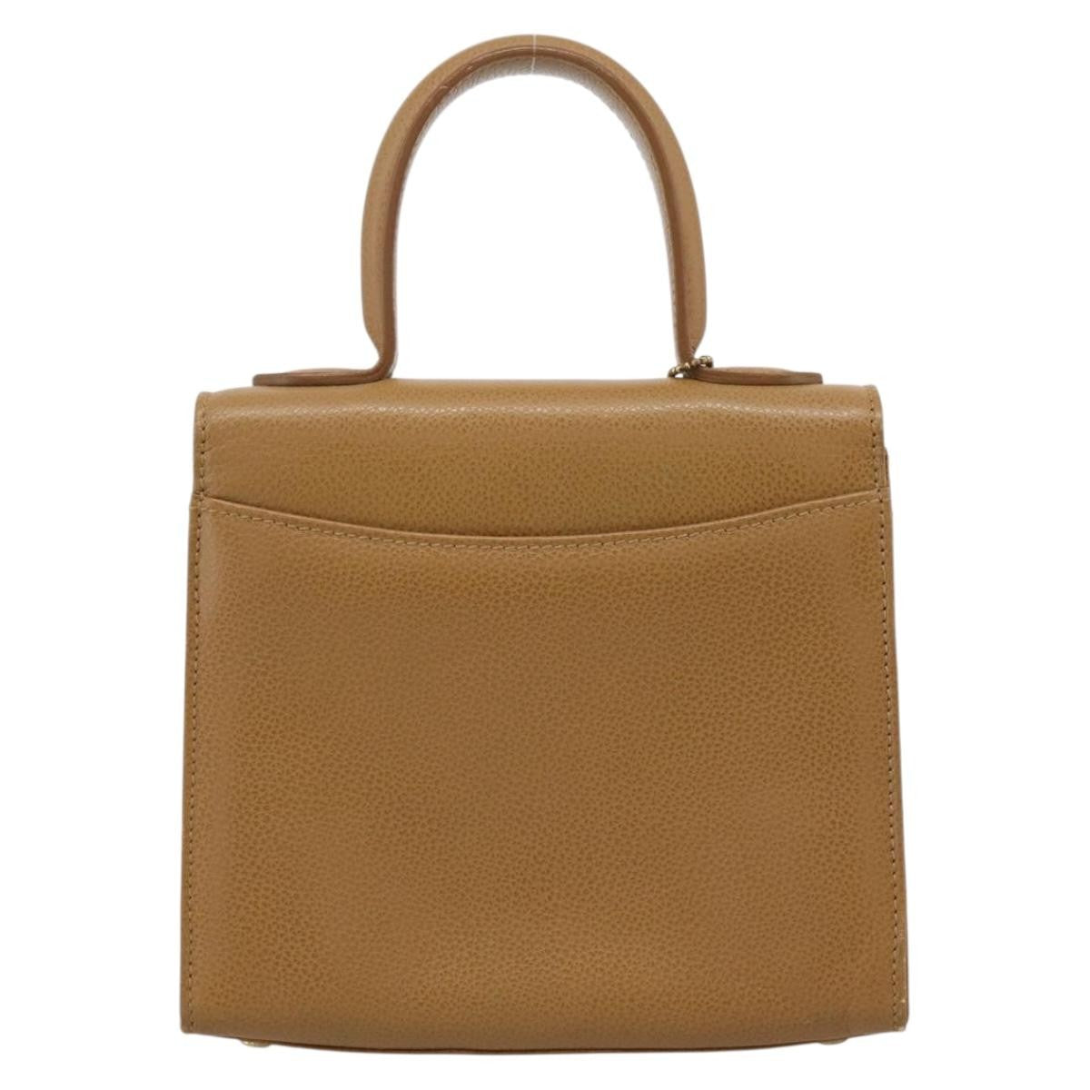 Coach Handbag Sling Beige Leather Handbag (Pre-Owned)