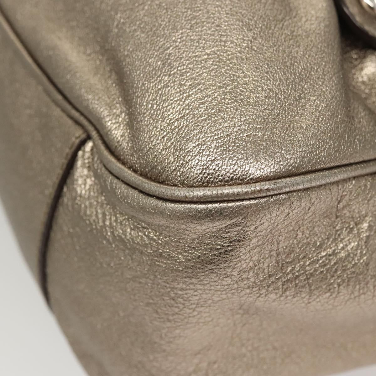 Salvatore Ferragamo Sofia Satchel Leather Gold Leather Shoulder Bag Bag (Pre-Owned)