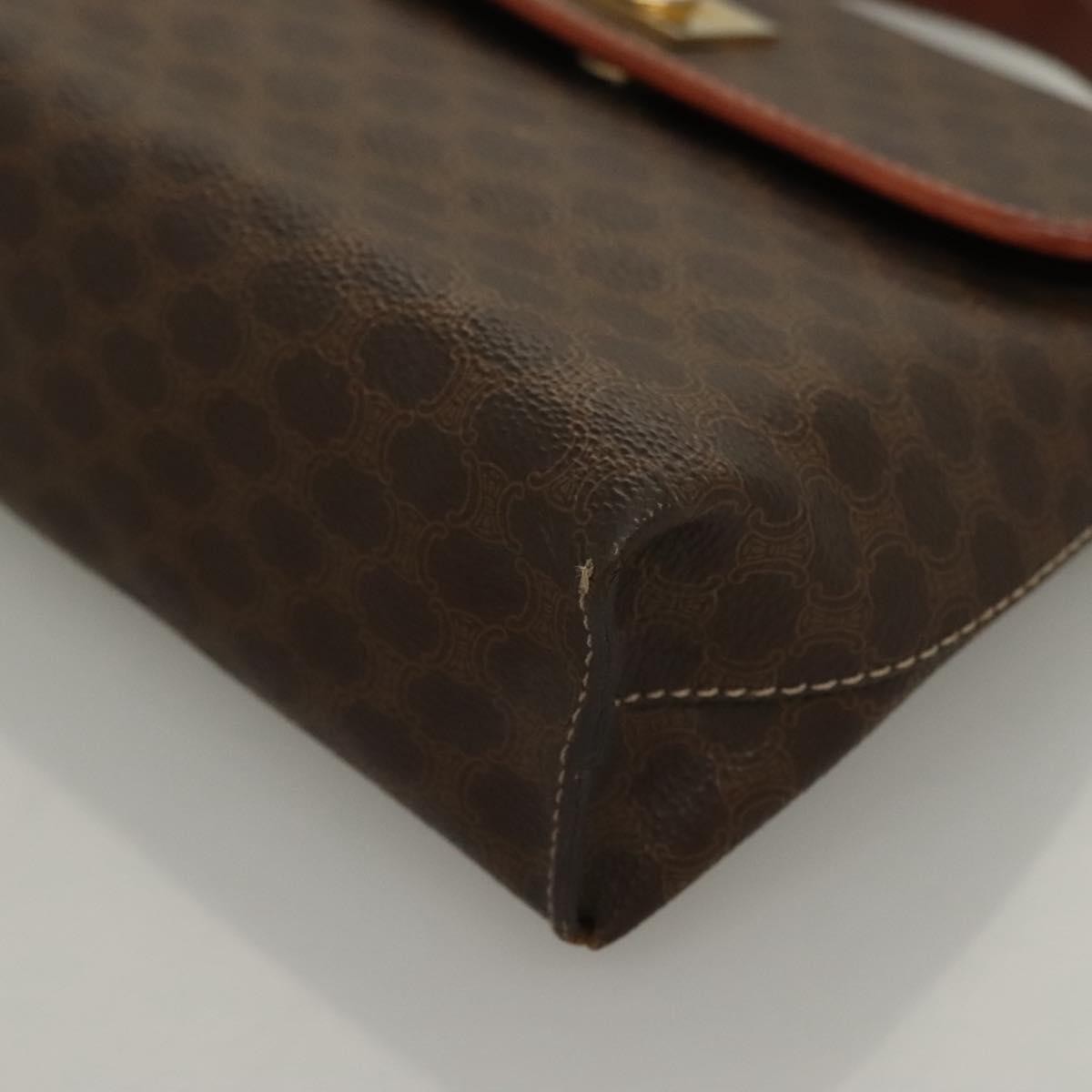 Celine Triomphe Vintage Macadam Canvas Brown Canvas Bag (Pre-Owned)