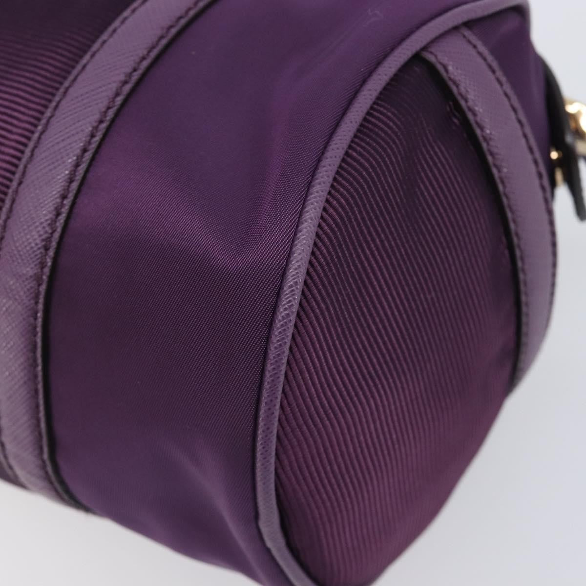 Salvatore Ferragamo Vara Bow Cylinder Bag Nylon Purple Nylon Shoulder Bag Bag (Pre-Owned)